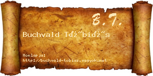 Buchvald Tóbiás névjegykártya